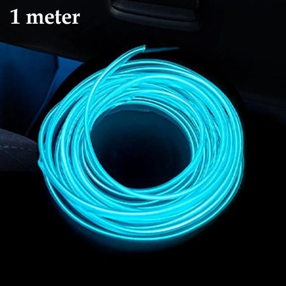 Ice Blue Interior Car LED Strip Lights, USB Rechargeable Bright Light Strip for Car Inside Decoration Parties Halloween DIY
