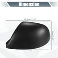 thumbnail image 3 of Unique Bargains Pair Car Rear View Mirror Cover Cap Replacement Matte Black for Volkswagen Transporter T5 T6 Mirror Caps, 3 of 6