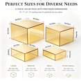 thumbnail image 2 of 4-Piece Gold Acrylic Cake Stand Risers, Stackable Square Cupcake Display Stand, 2 of 8