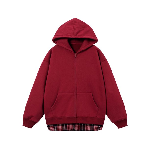 Sudadera con capucha para hombre, con estampado a cuadros y bolsillo con cremallera de terciopelo, cárdigan informal con capucha, chaqueta con capucha, blusa de poliéster para hombre
