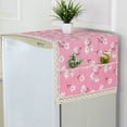 thumbnail image 2 of Funda de toalla para refrigerador del fabricante, funda de toalla de tela pastoral con encaje para refrigerador, funda de toalla, 2 of 5
