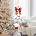 thumbnail image 3 of TiniDecor Reading Goose Ornament 2025, Cute Christmas Tree Decor, Acrylic, Book Lover Gift, 3 of 4