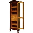 thumbnail image 2 of Humidor Supreme Antique Tower Humidor, Cigar Cabinet Holds Up to 3000 Cigars, 4 Shelves, 8 Drawers, 2 Interior A/C Outlets, Distressed French Walnut Finish, 2 of 2