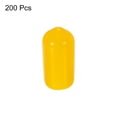 thumbnail image 3 of Unique Bargains 200 Pcs Capuchons d'Extrémité en Caoutchouc 8 mm Couvercle PVC Vinyle Protecteur de Filetage de Vis Capuchons Ronds pour Tablette en Fil Jaune, 3 of 5
