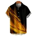 thumbnail image 5 of JINMGG Mens Tops under $5,Men Fashion Casual Buttons Printing Turndown Short Sleeve Shirt Blouse Yellow XXL, 5 of 6