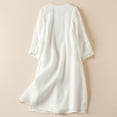 thumbnail image 1 of Fankiway Robe d'Été Douce Broderie Col Rond Ample Confortable Mi-Longue Manches 3/4 pour Femmes Robes Grande Taille pour Femmes Rondes Robes de Printemps pour Femmes 6328, 1 of 6