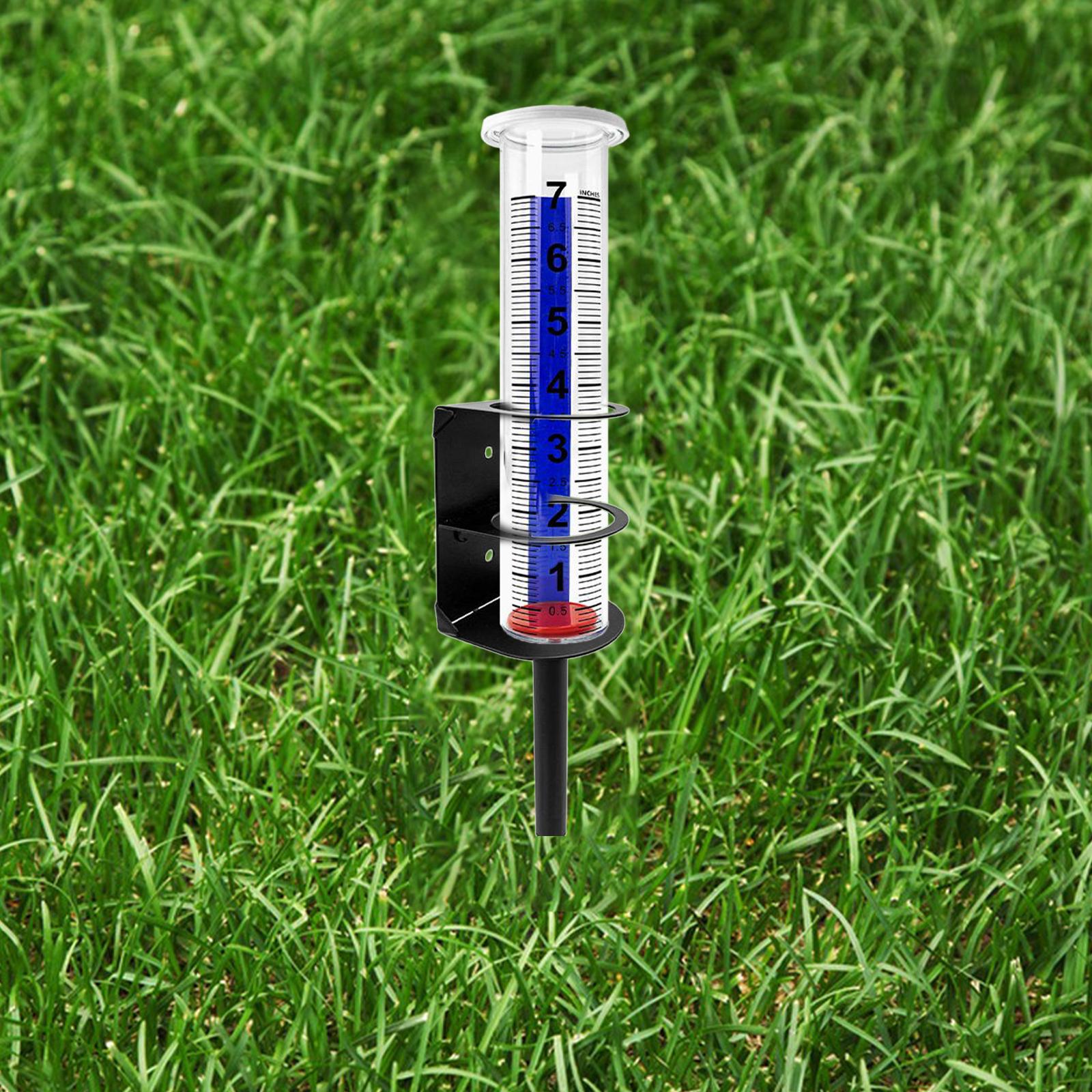 Fzaqwen Outdoor Rain Gauge with Stake with Stand Measuring Tool for Farm Patio Fence