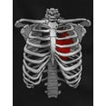 thumbnail image 5 of Tstars Men’s Skeleton Rib Cage Heart X-Ray Halloween Costume T-Shirt – Funny Halloween Party Shirt, 5 of 7