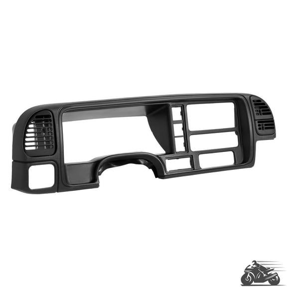Double Din Dash Bezel Kit With Vents For Chevy GMC Trucks / SUVs 1995-2002 Black