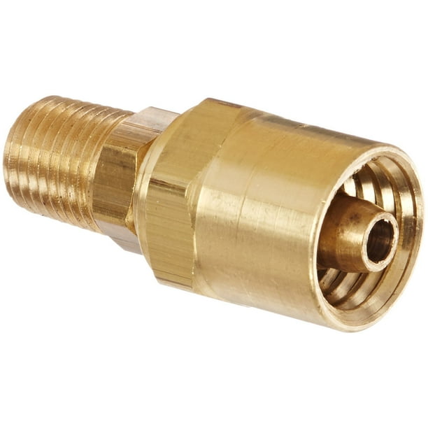Dixon 1/4" Hose ID x 5/8" OD x 1/4" NPTF, Brass Reusable Male Fitting
