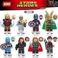 thumbnail image 3 of Lego Marvel Los Vengadores Minifiguras Bloques De Construcción Spider-Man Thor Iron Capitán América Thanos Figuras Juguetes, 3 of 4