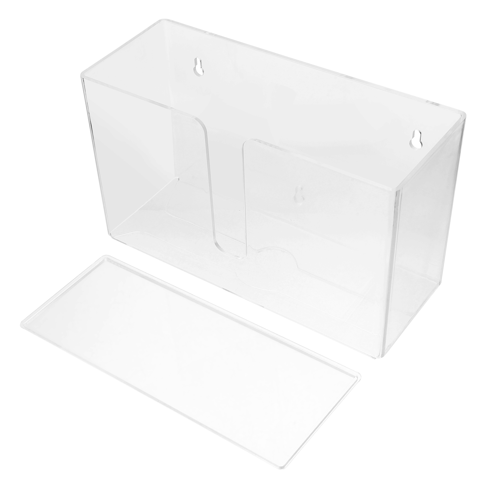 Soimiss Plastic Wall Mount Paper Towel Dispenser with Clear Cover for Bathroom and Kitchen Use