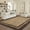 Brown, variant on Geetinfly 9inx12in Modern Bordered Area Rug Solid Rugs Washable Rugs Neutral Minimalist Carpet with Non Slip Backing SoFT Area Rugs Thin Low Pile Rugs for Living Room Bedroom Home Decor Beige