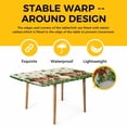 thumbnail image 4 of St. Patrick's Day Table Cloths for 4 Foot Rectangle Tables, Green Shamrock Highland Cow Glod Coin Beige Patio Waterproof Elastic Fitted Tablecloths, Washable Rectangular Table Cover for Camping, 4 of 8
