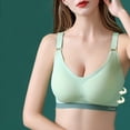 thumbnail image 5 of PMVFHDE Sports Bra Women Plus Size Push Up Racerback Yoga Workout Top Wirefree Seamless Gym Fitness Activewear Green, 5 of 9