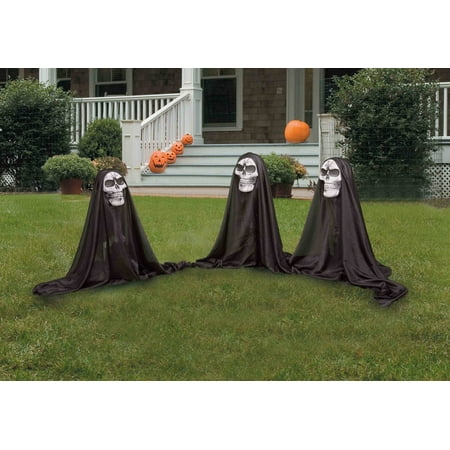 grim reaper group outdoor halloween prop decoration set of 3