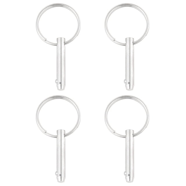 Shisuyan Stainless Quick Pin Silver 4Pcs 2.48X1.49X0.12in