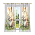 thumbnail image 6 of Yayeee Window Curtains Light Filtering 63"x42" Grommet Panel Pair Home Living Room Decor, Hamster Flower, 6 of 7