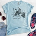 thumbnail image 2 of Pandastic Shirt, Unisex Women's Men's Shirt, Panda Bear Shirt, Bear Shirt, Heather Light Blue, Small, 2 of 6