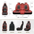 thumbnail image 3 of Coverado Car Seat Cover, Front Premium Leather Seat Protectors, Modern Cushion Universal Fit for Most Cars, Black&Red, 3 of 7