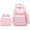 Pink, variant on Backpack Set Lightweight Water Resistant School Simple Design Bookbag with Lunch Bag Pencil Case