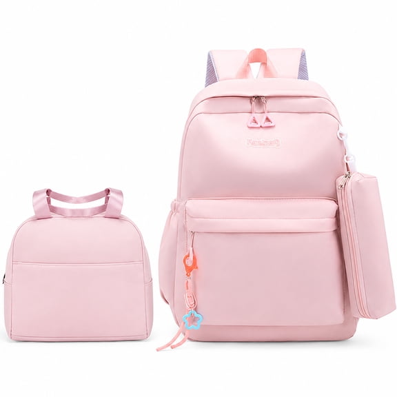 Soda Candy Backpack Set Lightweight Water Resistant School Simple Design Bookbag with Lunch Bag Pencil Case