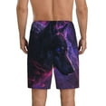 thumbnail image 4 of Lsque Galactic Wolf Stare Mens Sleep Pajama Shorts,Short Pajama Pants, Cotton Ultra-Soft Knit-Medium, 4 of 9