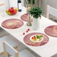 thumbnail image 5 of Rose Conch Black Round Placemats Plate Mats 15 Inch Non-Slip Heat Resistant Washable PVC Set Indoor for Kitchen Dining Table 4PCs, 5 of 6