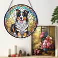 thumbnail image 5 of Australian Shepherd Stained Glass Suncatcher, Australian Shepherd Glass Suncatchers for Windows For Merry Christmas, 5 of 7