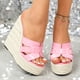 thumbnail image 3 of Sandalias de cuña tejidas con hilo para mujer, nuevas sandalias de diseñador de verano, zapatillas informales de punta abierta ligeras con tacón alto, zapatos de plataforma para mujer, 3 of 5