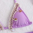 thumbnail image 6 of Shadoumai Girls Swimsuits Size 10-12 Ruffle Bikini Top Drawstring Tankini Sets 2pcs Cut Out Ruffle Bathing Suit, 6 of 8