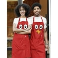thumbnail image 6 of Tstars Turkey Face Funny Thanksgiving Cooking Team Apron for Men Women One Size Red, 6 of 6