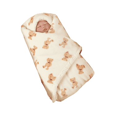 TELOLY Toddler Blanket,Soft Baby Swaddle Blanket,Cozy Neutral Baby Blankets for Fall/Winter,Rice Bear