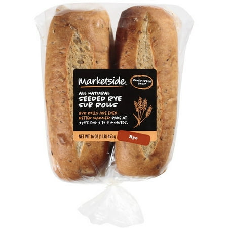 Marketside: Seeded Rye Sub Rolls, 16 oz