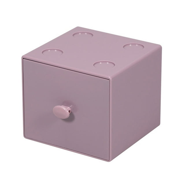 LCXmlly Boîte de Rangement pour Bric-à-Brac Boîte de Rangement Grande Capacité Forme de Cube Tiroir avec Poignée Style Ins Boîte de Rangement pour Bureau Usage Quotidien