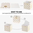 thumbnail image 4 of Posprica Collapsible Storage Bins 11 11 Fabric Storage Baskets Set Of 4 Cream-Gold Lantern, 4 of 5