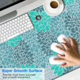 thumbnail image 2 of Long Mouse Pads for Desk,Turquoise Floral and Petal Pattern Desk Mats on Top Of Desks, Desk Mouse Pad Extra Large with 3mm Non-Slip Base and Stitched Edge for Gaming,Office,Work,Home 47.3"x23.6", 2 of 6