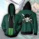 thumbnail image 4 of Sudadera con capucha de anime con estampado 3D, sudadera tipo pulóver, mono D Luffy, Ace, Sabo, Shanks, Law, traje de chándal de batalla, ropa de abrigo informal, 4 of 5