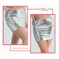 thumbnail image 4 of Ediodpoh Glitter Skirts for Women Shiny Sequined Mini Skirts for Night Out Party Dance Performance and Stage Show Mini Skirts for Women Silver One Size, 4 of 6