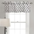 thumbnail image 1 of Lush Decor Edward Trellis Curtains Light Filtering Window Valance for Living, Dining, Bedroom, Gray, 52" W x 18" L, 1 of 5