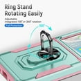 thumbnail image 4 of ELEHOLD for Samsung Galaxy Z Flip5 with Magnetic Ring Holder Built-in Retractable Sliding Hinge Protector Case,Rugged Shockproof with 1 Pack Small Screen Protector for Galaxy Z Flip5 2023,Mint Pink, 4 of 8