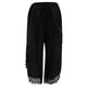 thumbnail image 5 of Pantalones casuales de algodón y lino de color liso y cintura alta para mujer, 5 of 5