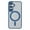 Darkblue, variant on Magnetic Case for Samsung Galaxy S25 Compatible with MagSafe Wireless Charging, [Slim & Lightweight] Shockproof TPU Bumper Clear Matte Rugged Acrylic Back Case for Women Men, Black