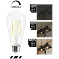 thumbnail image 6 of SHINESTAR Dimmable Edison Bulbs 60 Watt LED, Warm White 2700K, Vintage ST58 Antique LED Filament Bulbs, E26 Medium Base, 80+ CRI, Clear Glass, 8 Pack, 6 of 8