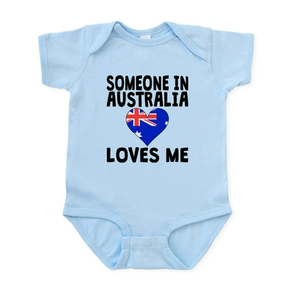 CafePress - Someone In Australia Loves Me Body Suit - Baby Light Bodysuit, Size Newborn - 24 Months