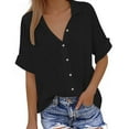 thumbnail image 1 of Birdeem Blouses pour Femmes Mode Décontractée Imprimé Manches Courtes Col Rond Blouses Chemises, 1 of 1