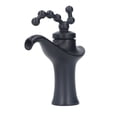 thumbnail image 3 of Grifo mezclador monomando con mangueras G1/2 para lavabo de baño de latón antiguo, 3 of 8