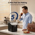 thumbnail image 4 of SIMZLIFE Countertop Nugget Ice Maker 33Lbs/24H, 5-Min Ice Cycle, Self-Cleaning, Portable Ice Machine with Basket & Scoop, Black, 4 of 11