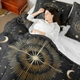 thumbnail image 4 of Manfei Bohemian Stars Print Bedding Comforter Set 7pcs, Hippie Outer Space Queen Bedding Sets, Mystic Constellation Queen Sheet Sets, Breathable Home Decor, 4 of 7