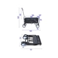 thumbnail image 5 of Collapsible Folding Utility Wagon, Canvas Wagon with Wheels Foldable, Large Capacity Beach Wagon with All Terrain Wheels, Outdoor Portable Wagon, 5 of 5